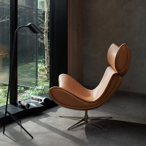 Danish Shrimp Chair with Ottoman