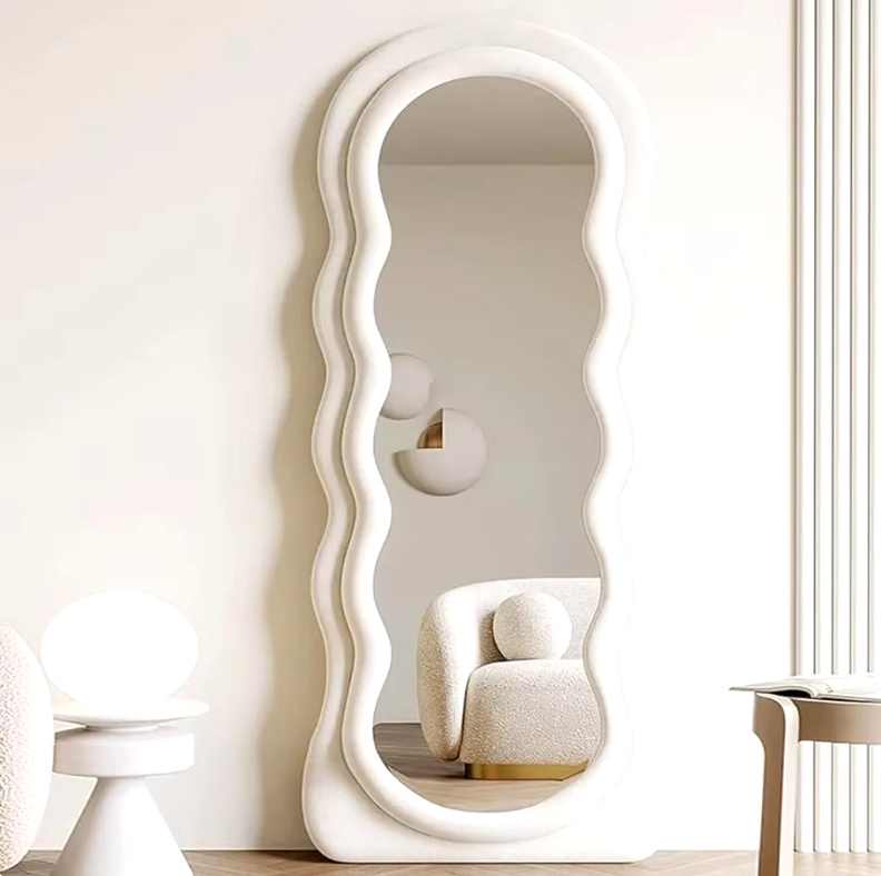 Wavy Wall Mirror Standing