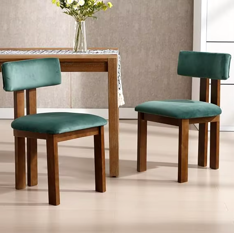 Chic Mid-Century White Dining Chair Set of 4