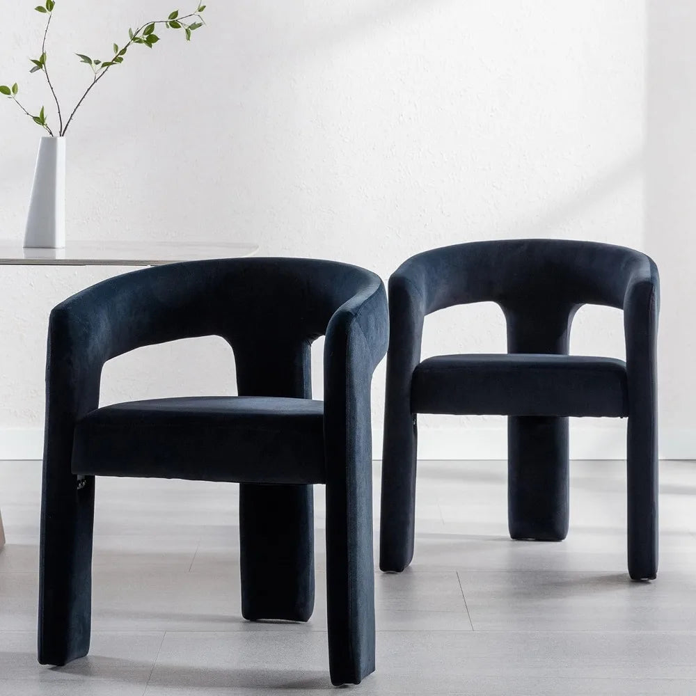 Velvet Barrel Dining Chairs Set