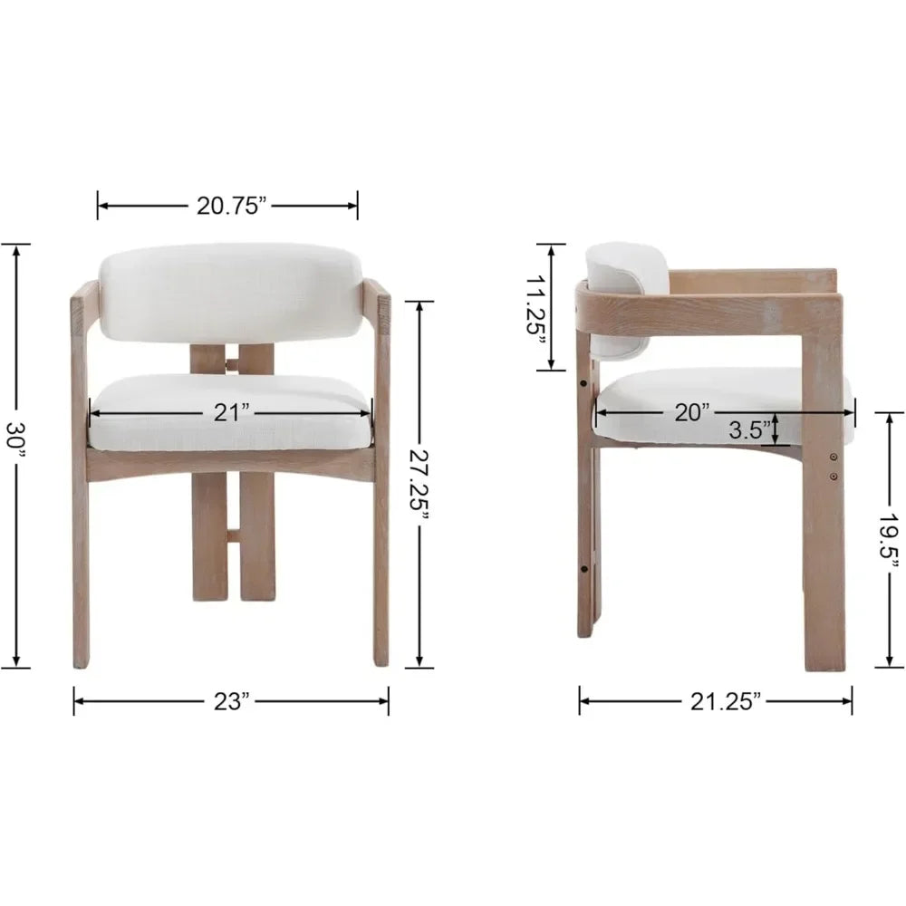 Modern Farmhouse Barrel Dining Chairs set of 4